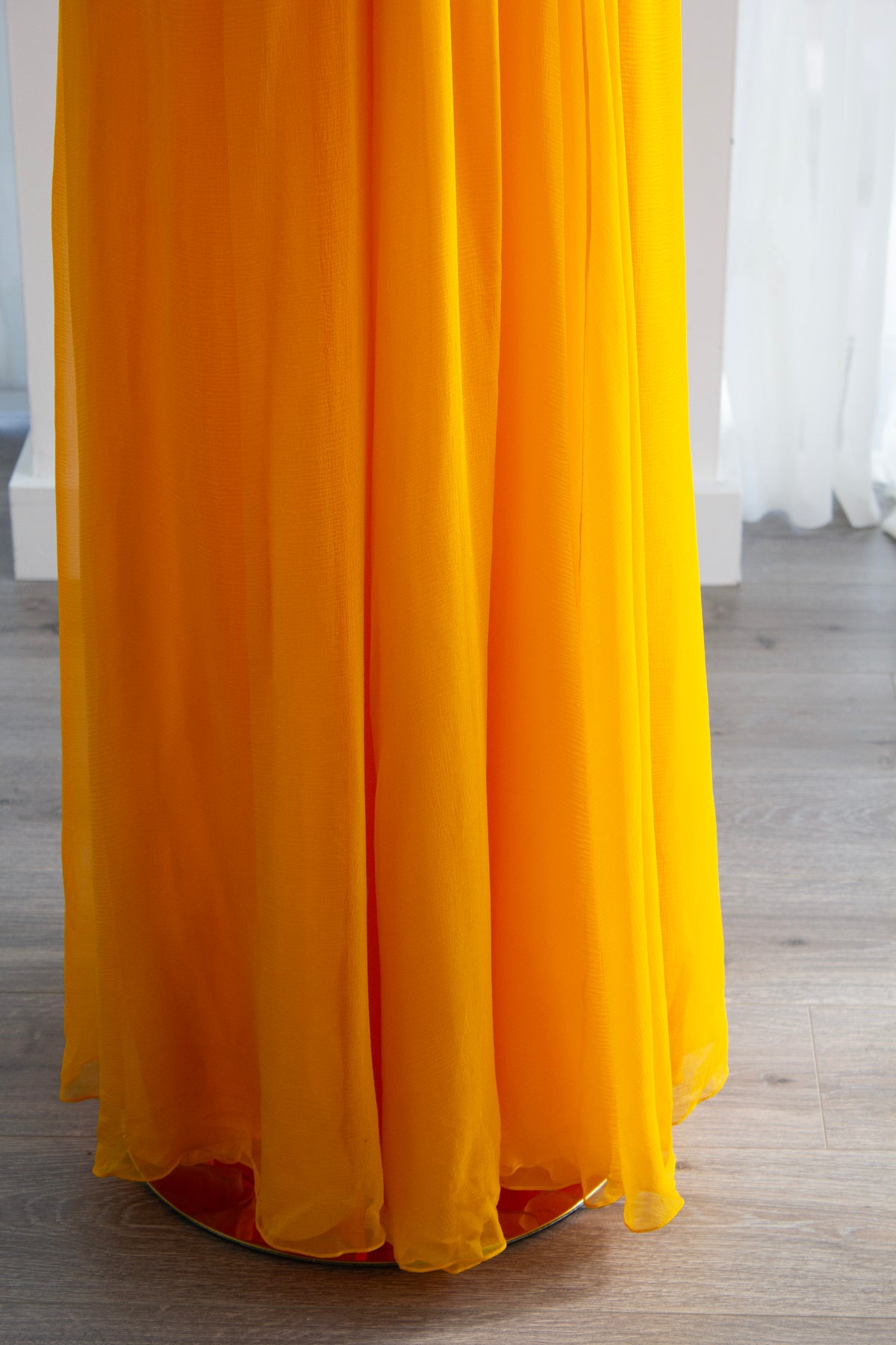 Christian Dior by John Galliano Cruise 2010 Marigold Yellow Draped Chiffon Gown