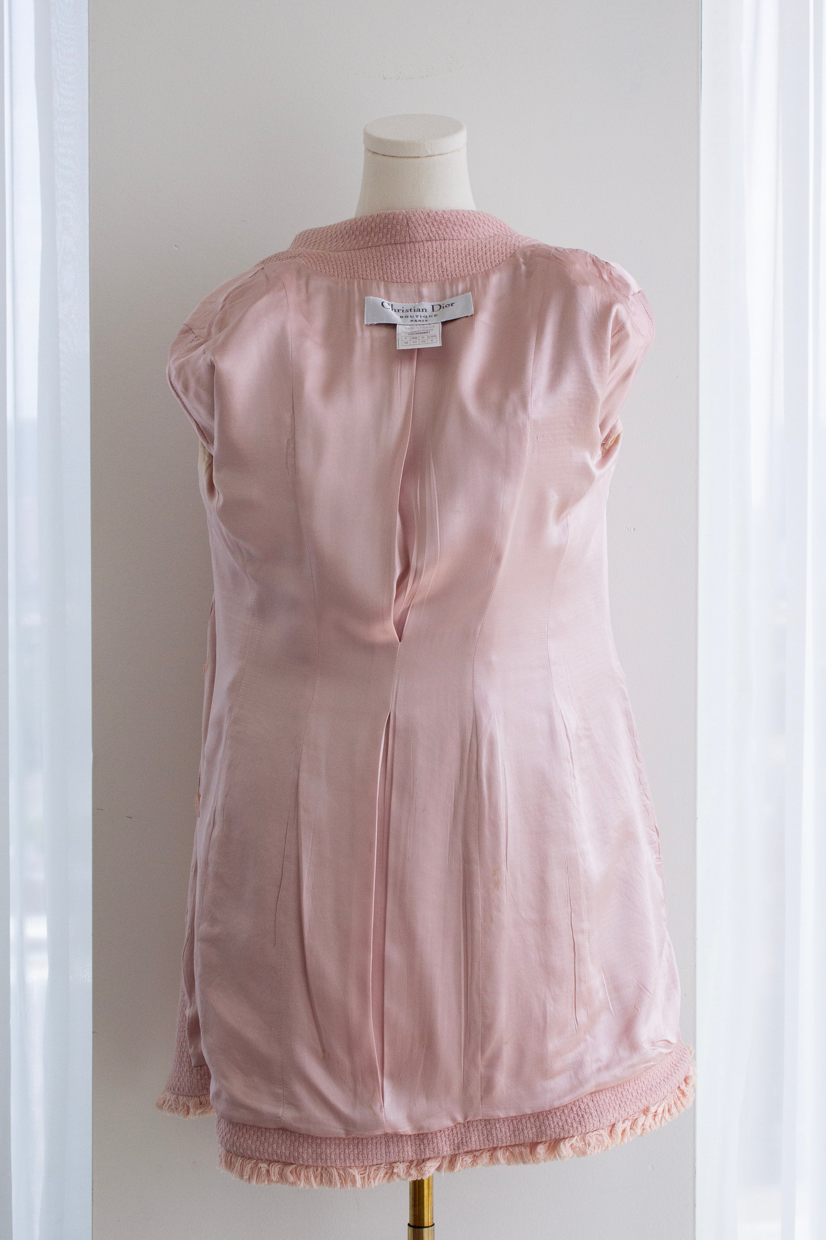 Christian Dior by John Galliano F/W 1997 Pin Up Pink Fringe Jacket Dress