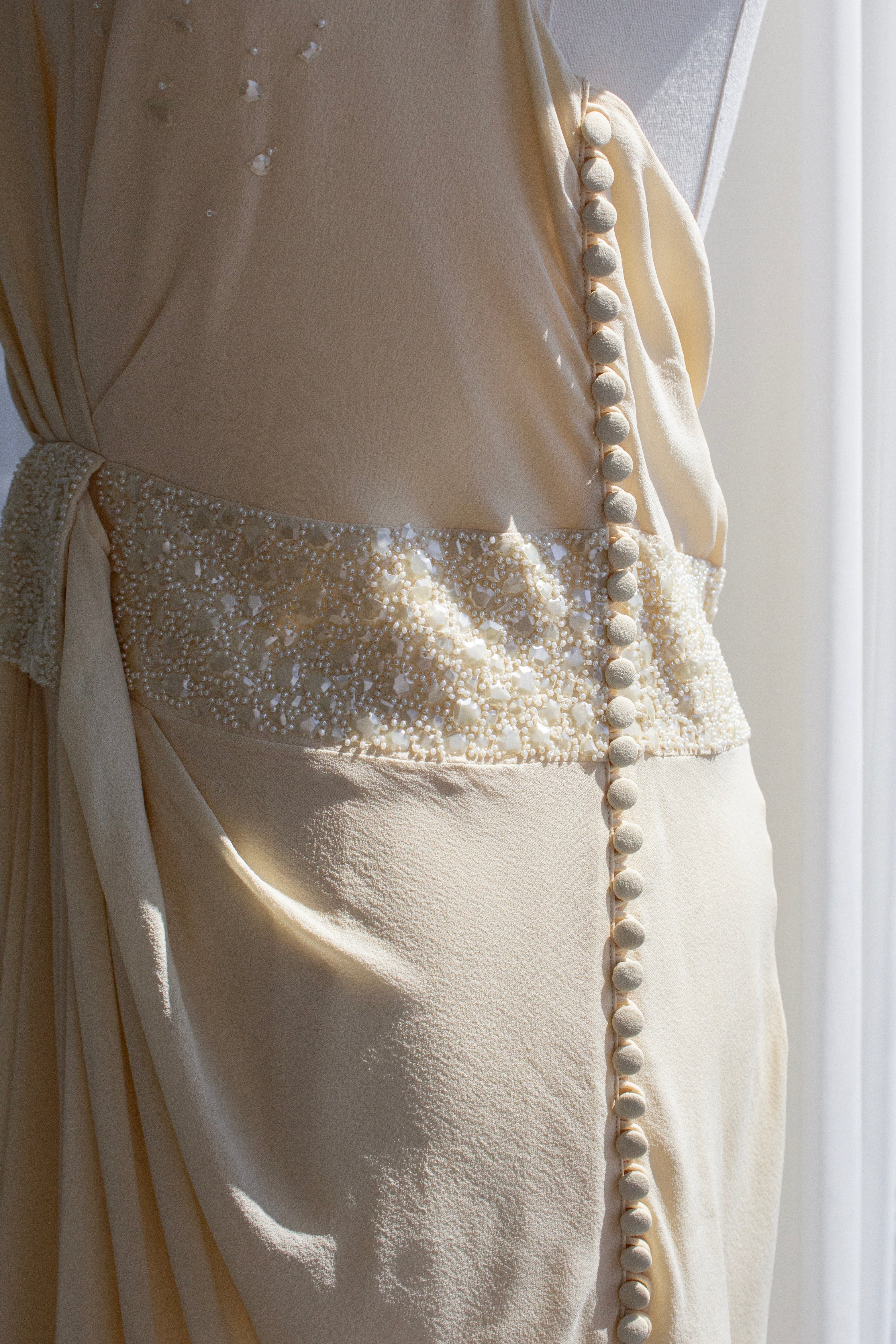 Christian Dior by John Galliano Pre-Fall 2009 Ivory Embellished Silk Gown