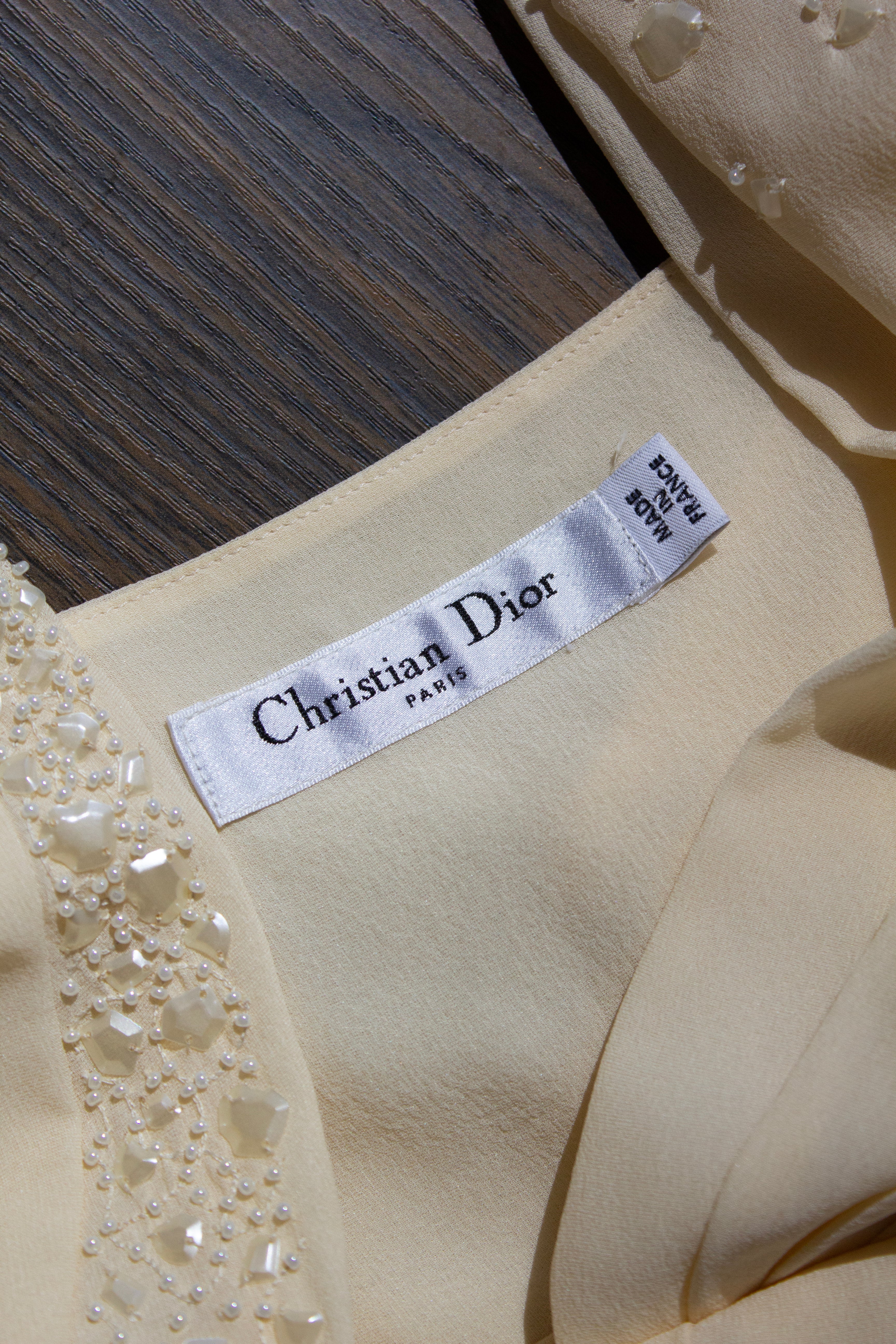 Christian Dior by John Galliano Pre-Fall 2009 Ivory Embellished Silk Gown