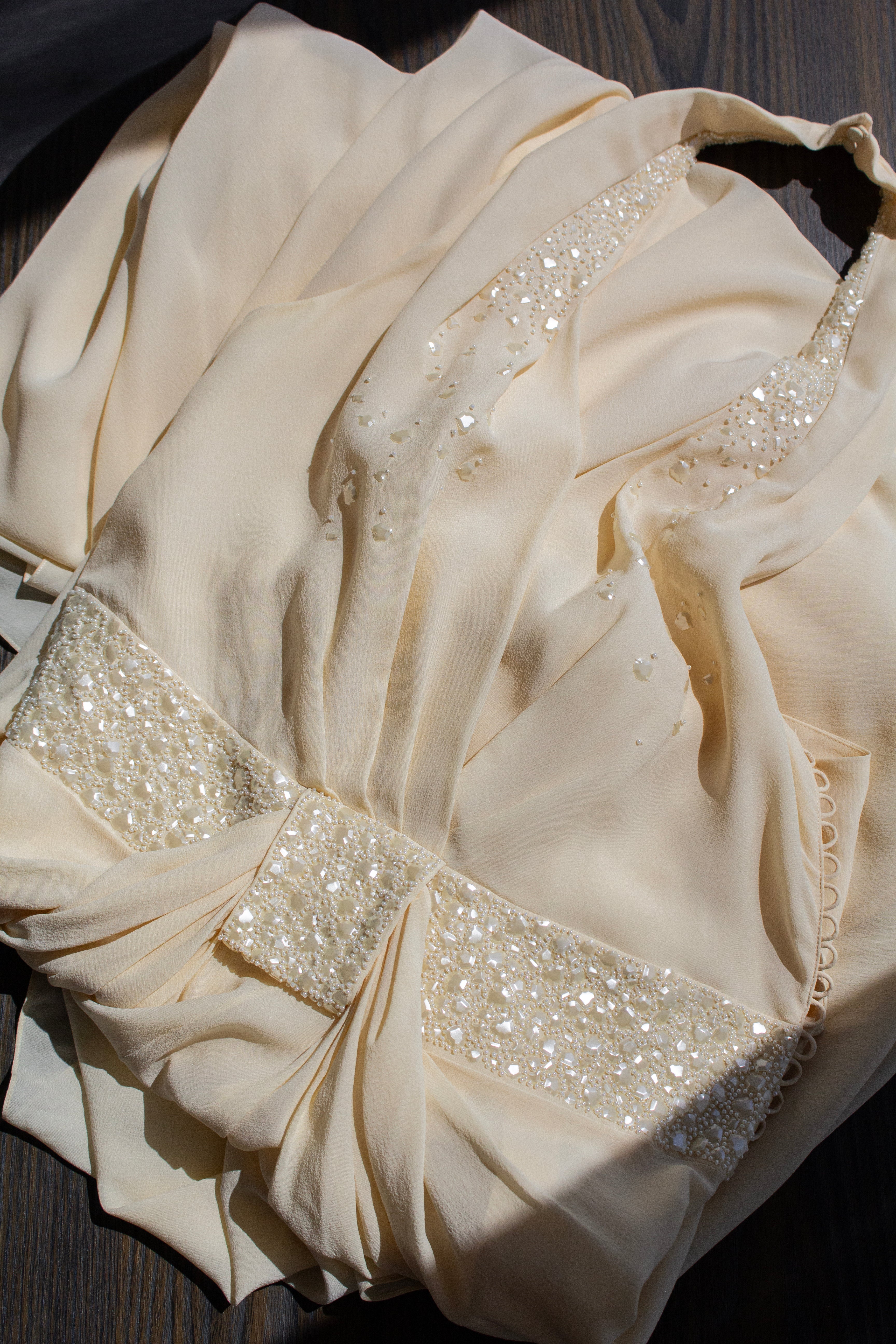 Christian Dior by John Galliano Pre-Fall 2009 Ivory Embellished Silk Gown