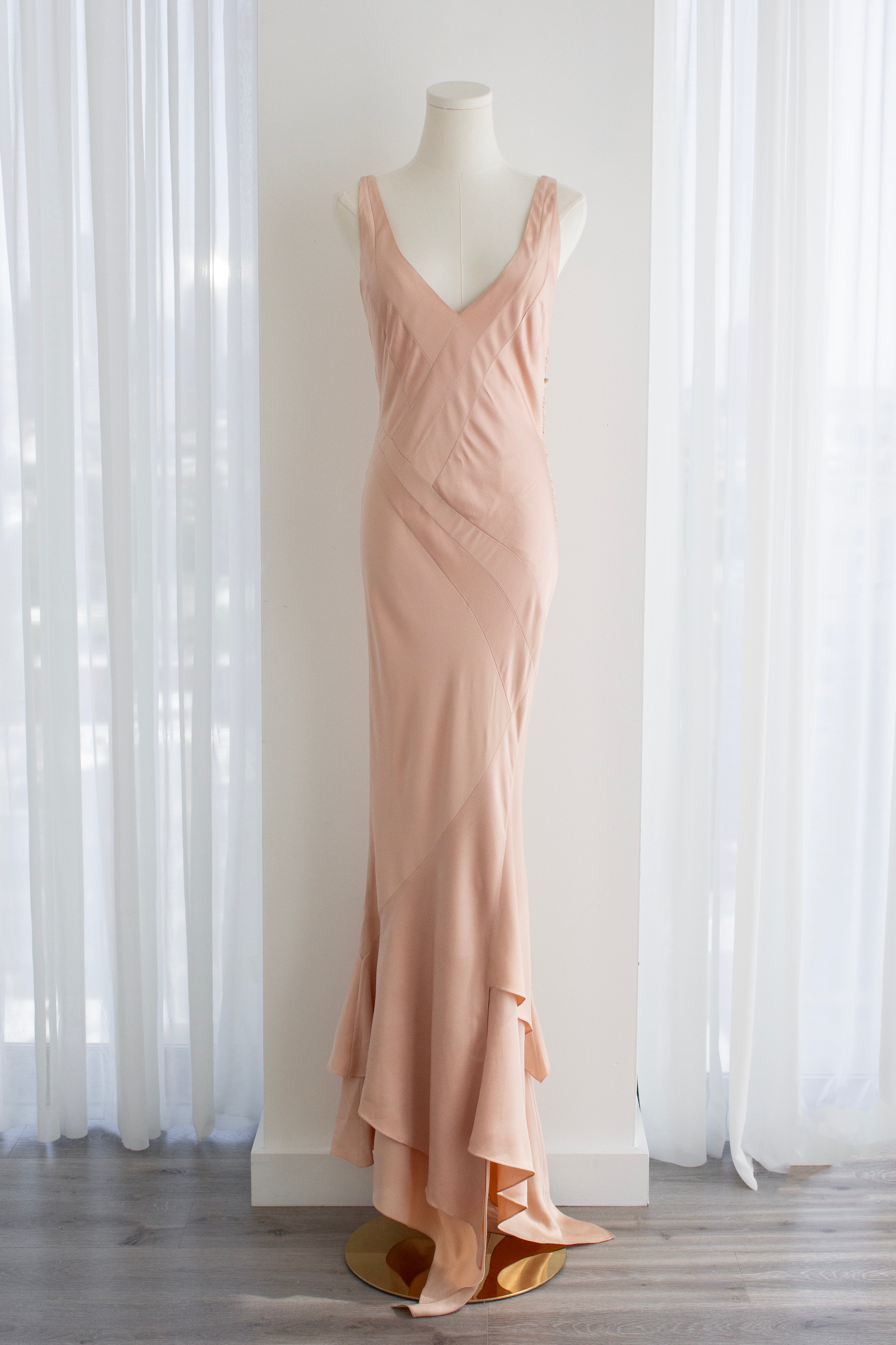 Christian Dior by John Galliano S/S 2005 Ballet Pink Bias-Cut Evening Gown