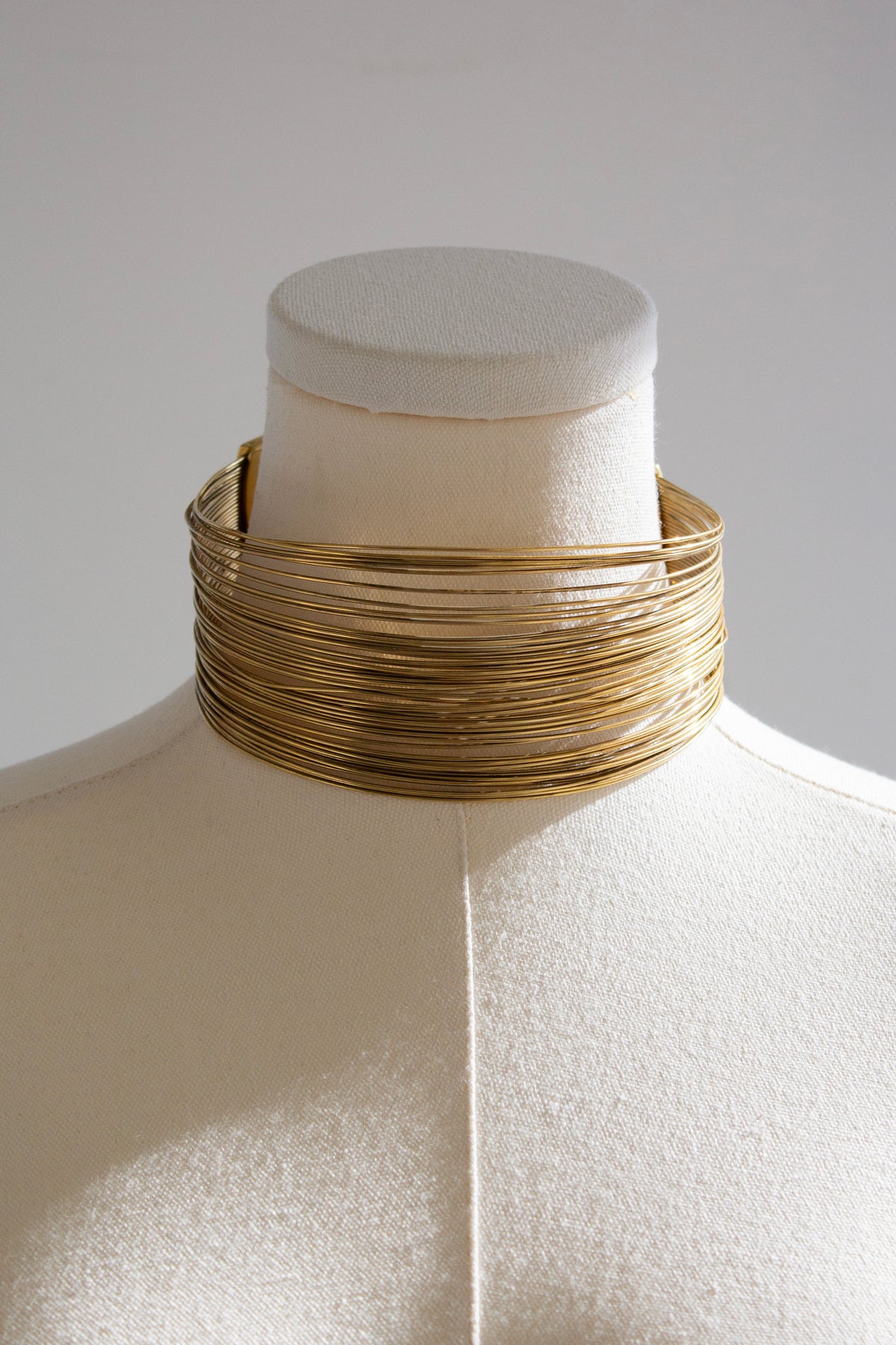 Christian Dior by John Galliano 1999 J'Adore Gold Wire Choker Necklace