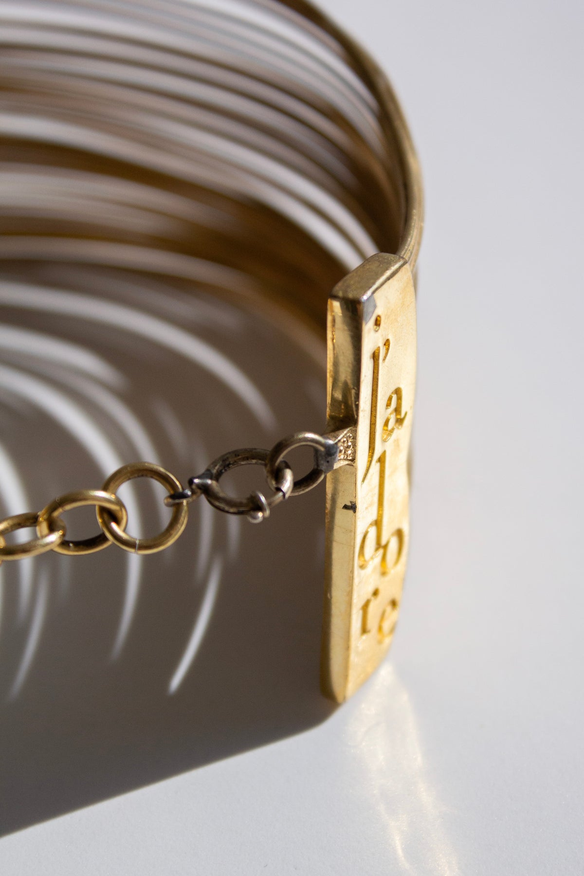 Christian Dior by John Galliano 1999 J'Adore Gold Wire Choker Necklace