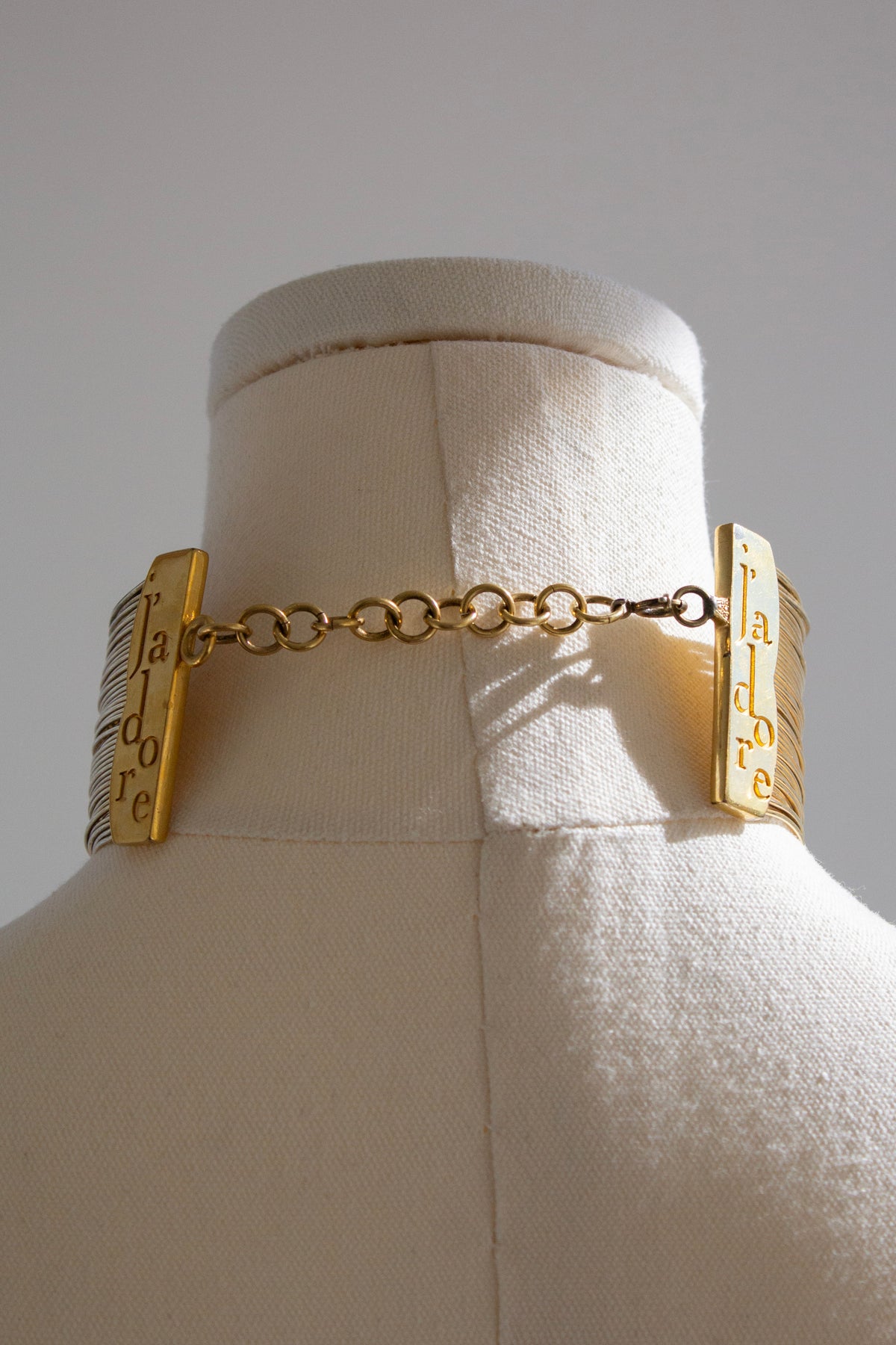 Christian Dior by John Galliano 1999 J'Adore Gold Wire Choker Necklace