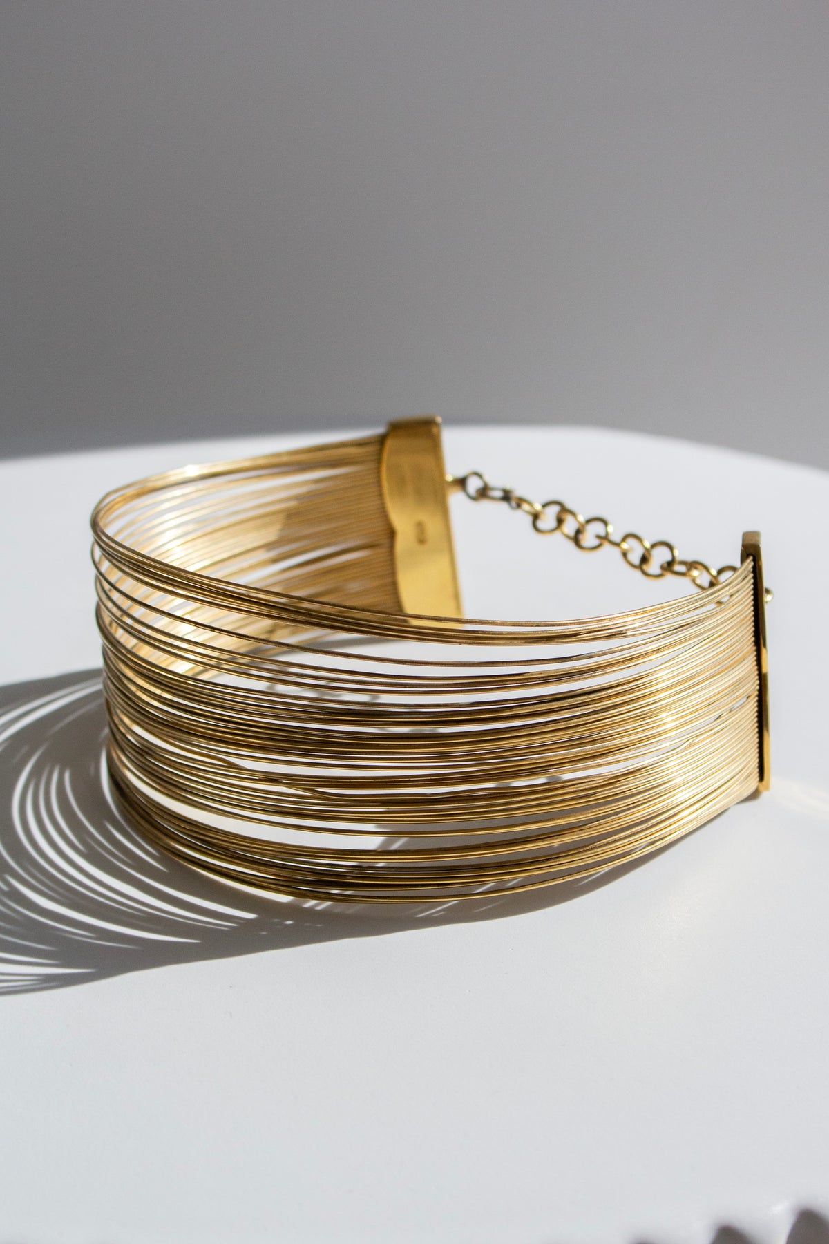 Christian Dior by John Galliano 1999 J'Adore Gold Wire Choker Necklace