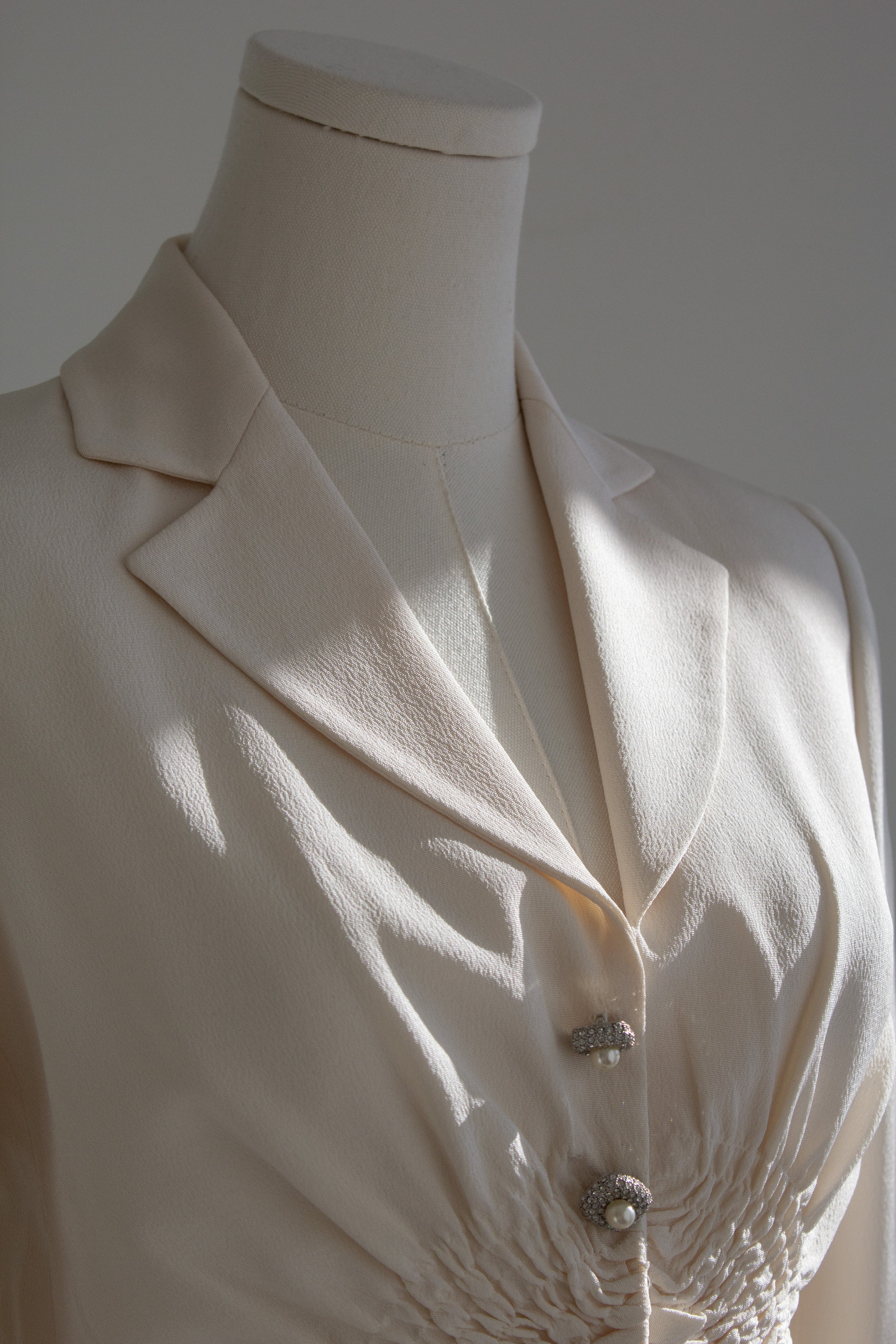 Christian Dior by John Galliano Resort 2008 Carrie Bradshaw Wedding White Silk Jacket