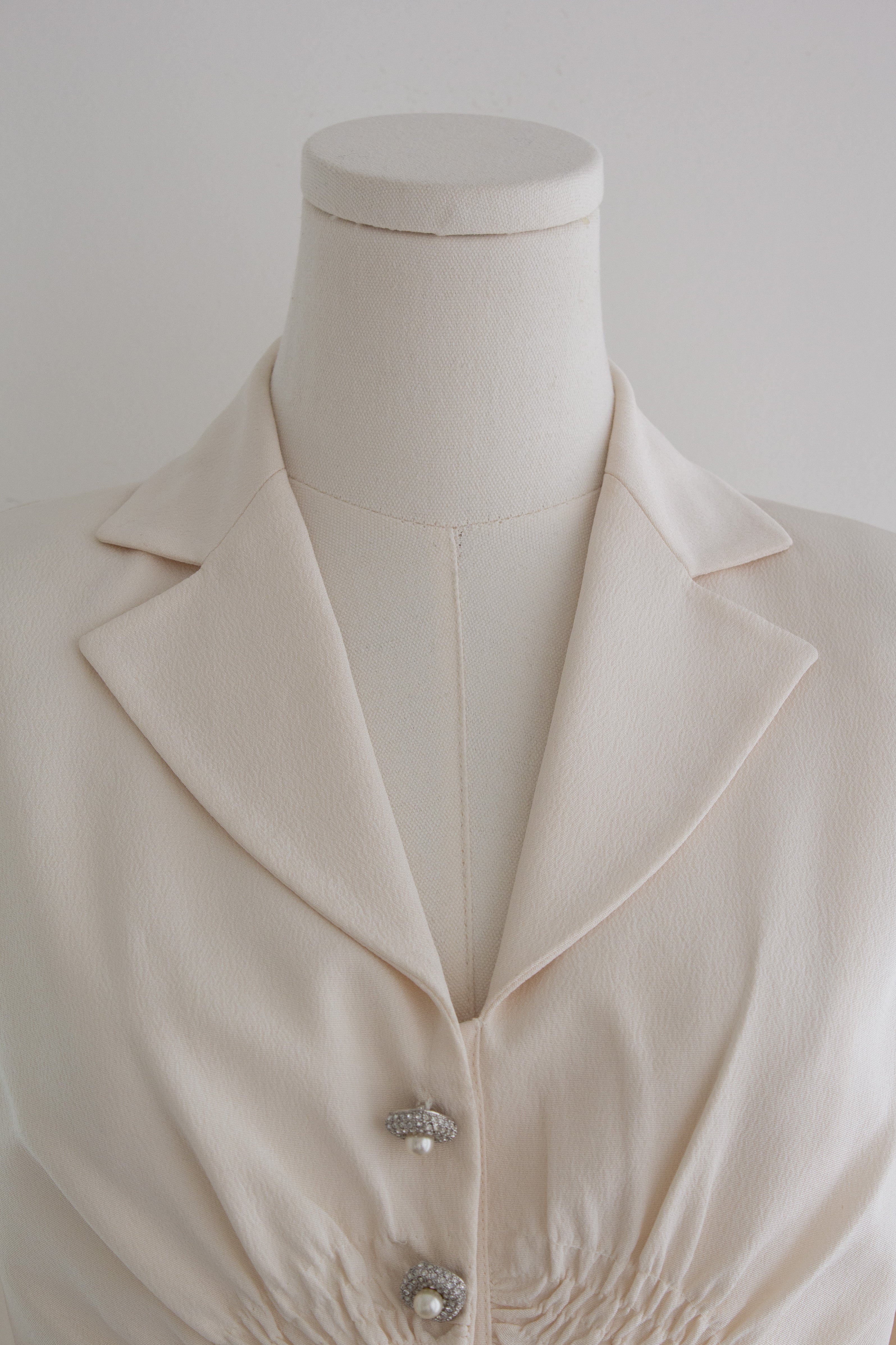 Christian Dior by John Galliano Resort 2008 Carrie Bradshaw Wedding White Silk Jacket