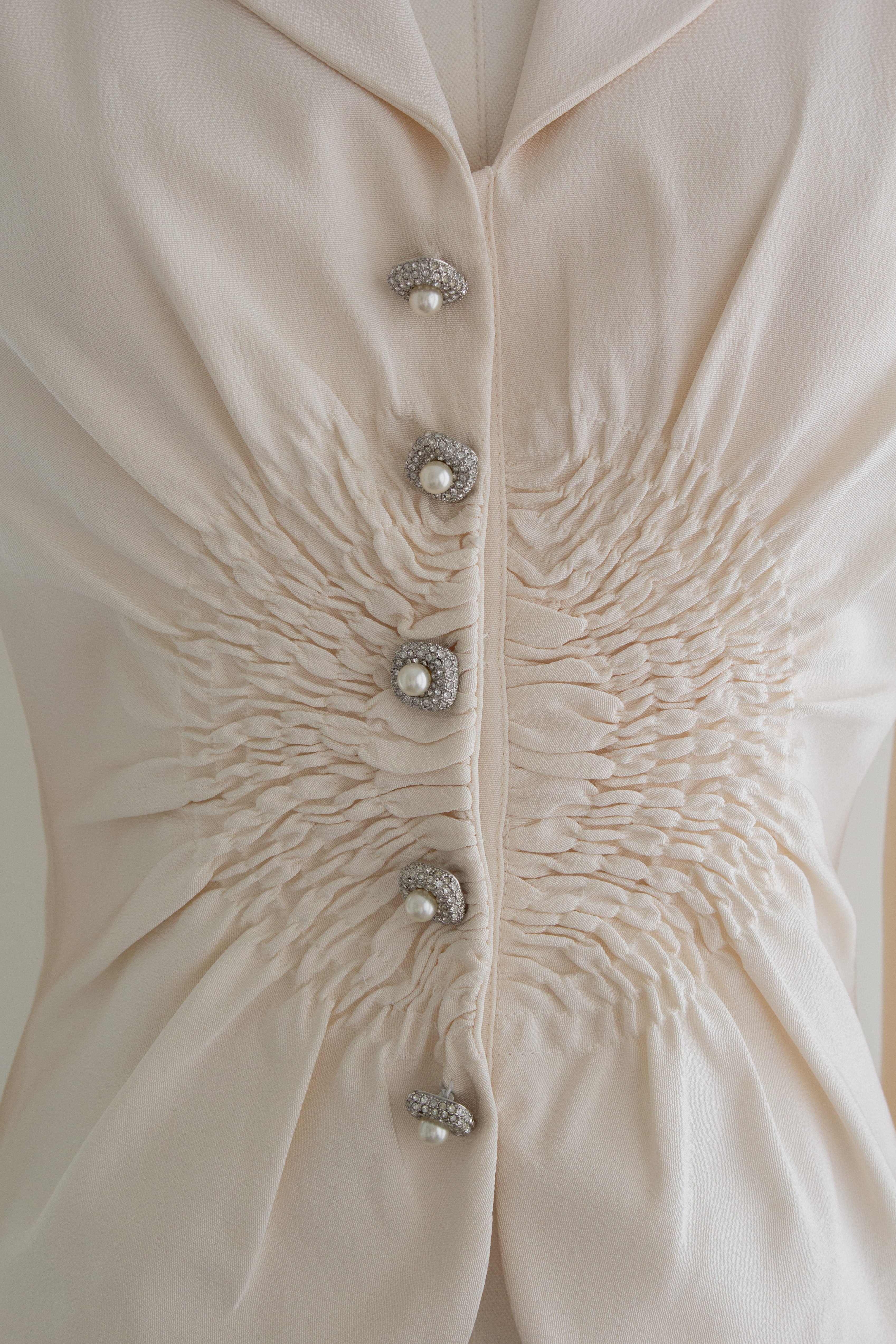Christian Dior by John Galliano Resort 2008 Carrie Bradshaw Wedding White Silk Jacket