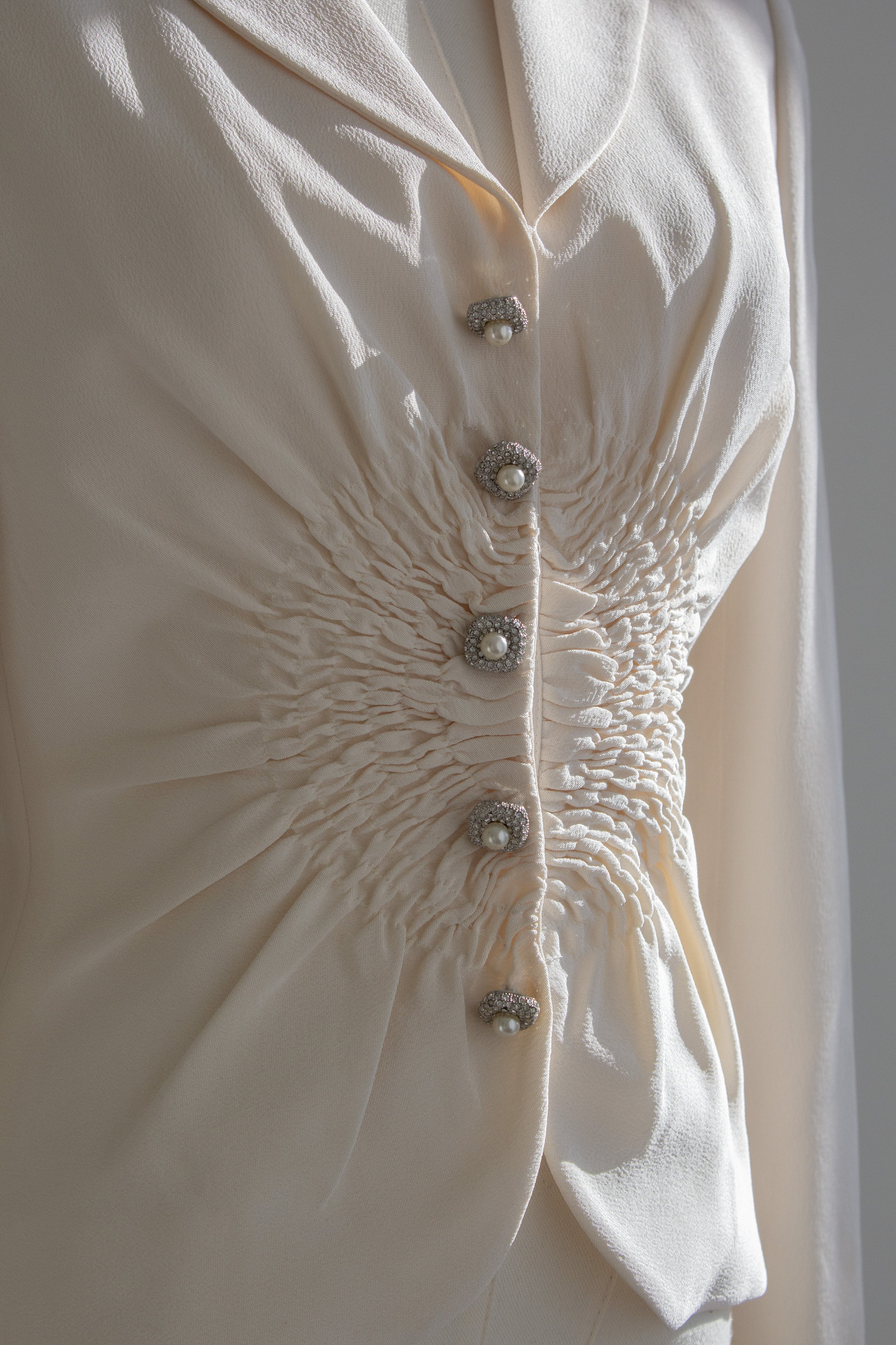 Christian Dior by John Galliano Resort 2008 Carrie Bradshaw Wedding White Silk Jacket