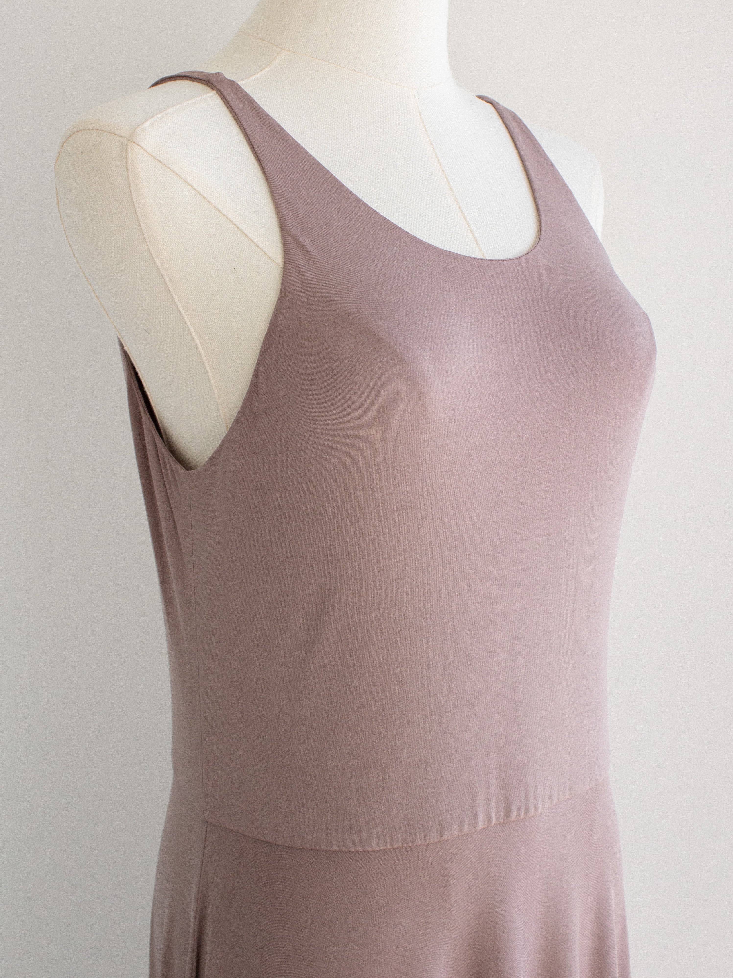 Christian Dior S/S 2019 Mauve Pink Ballet Dancer Tank Midi Dress