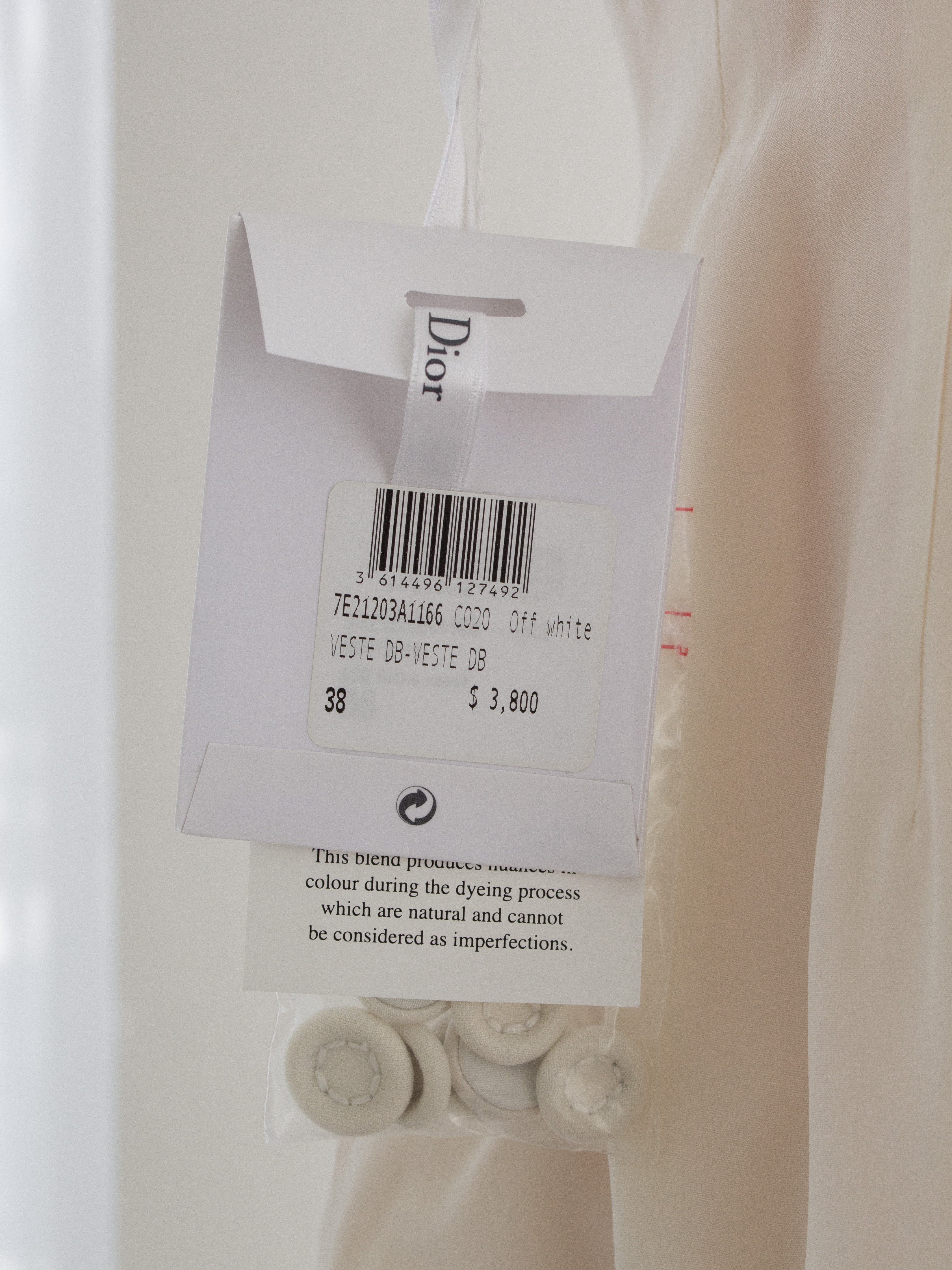 Dior 30 Montaigne Bar Jacket Off-White Ecru Plumetis Tulle Skirt Set