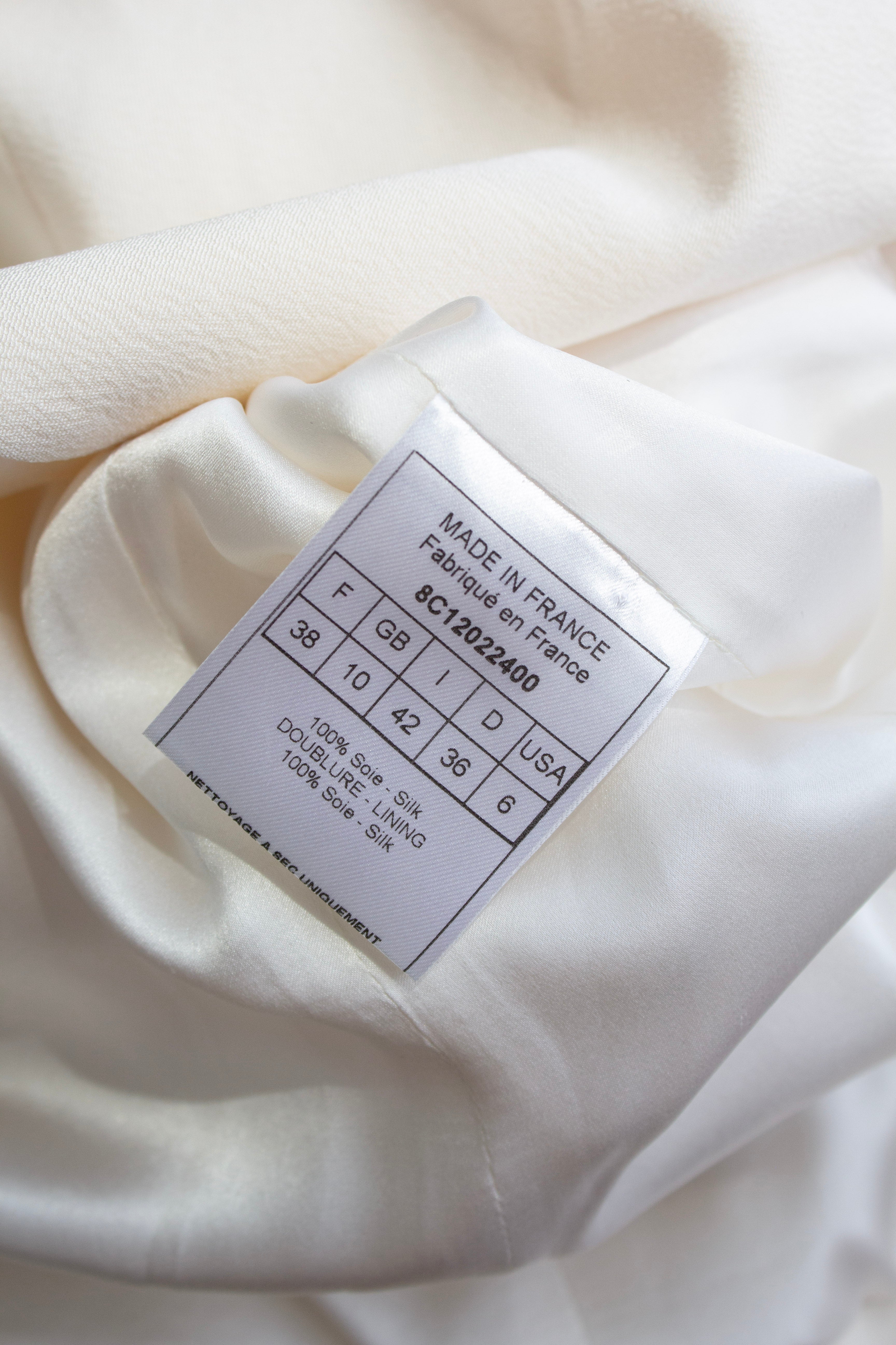 Christian Dior by John Galliano Resort 2008 Carrie Bradshaw Wedding White Silk Jacket