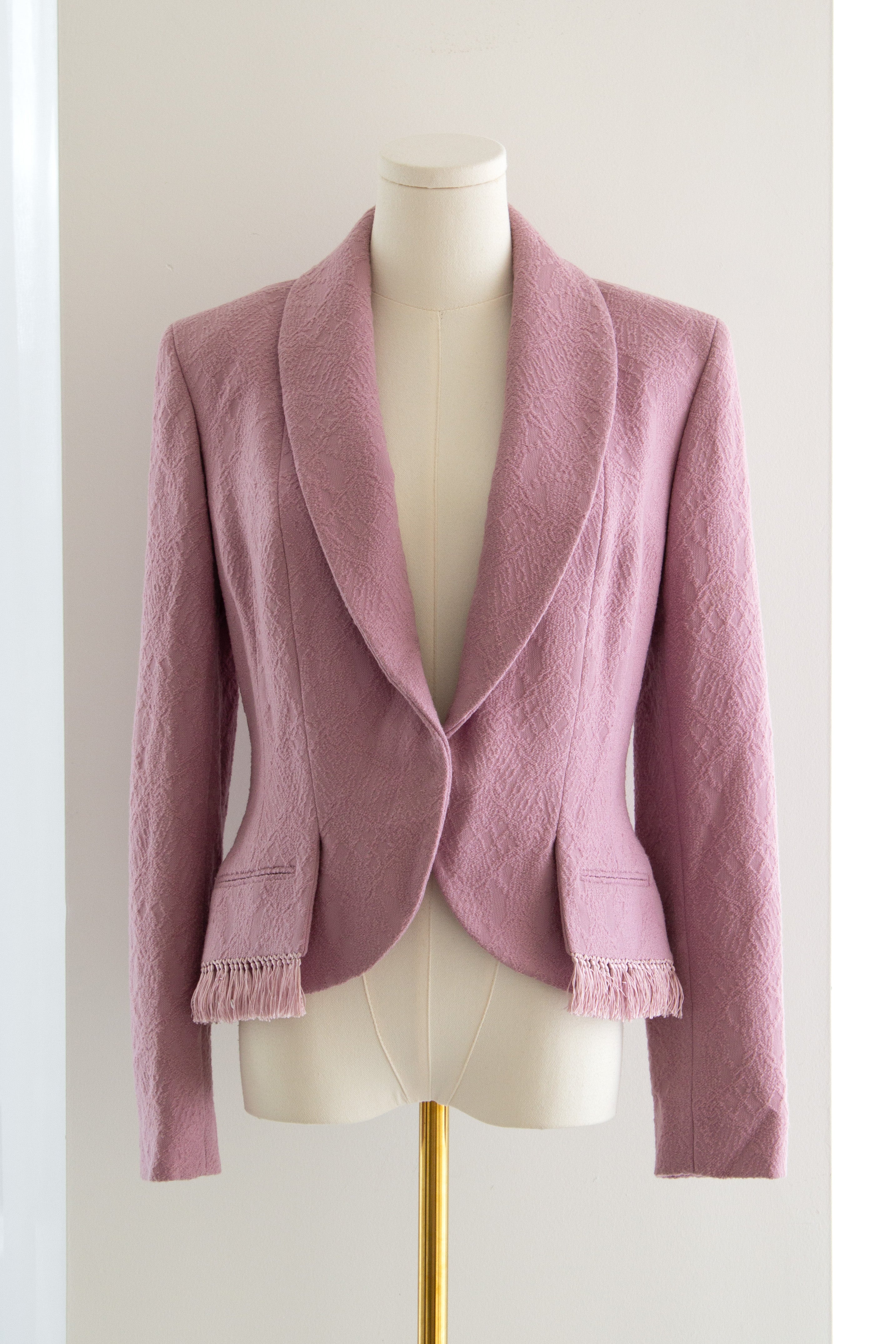 Christian Dior by John Galliano F/W 1999 Mauve Fringe Jacket