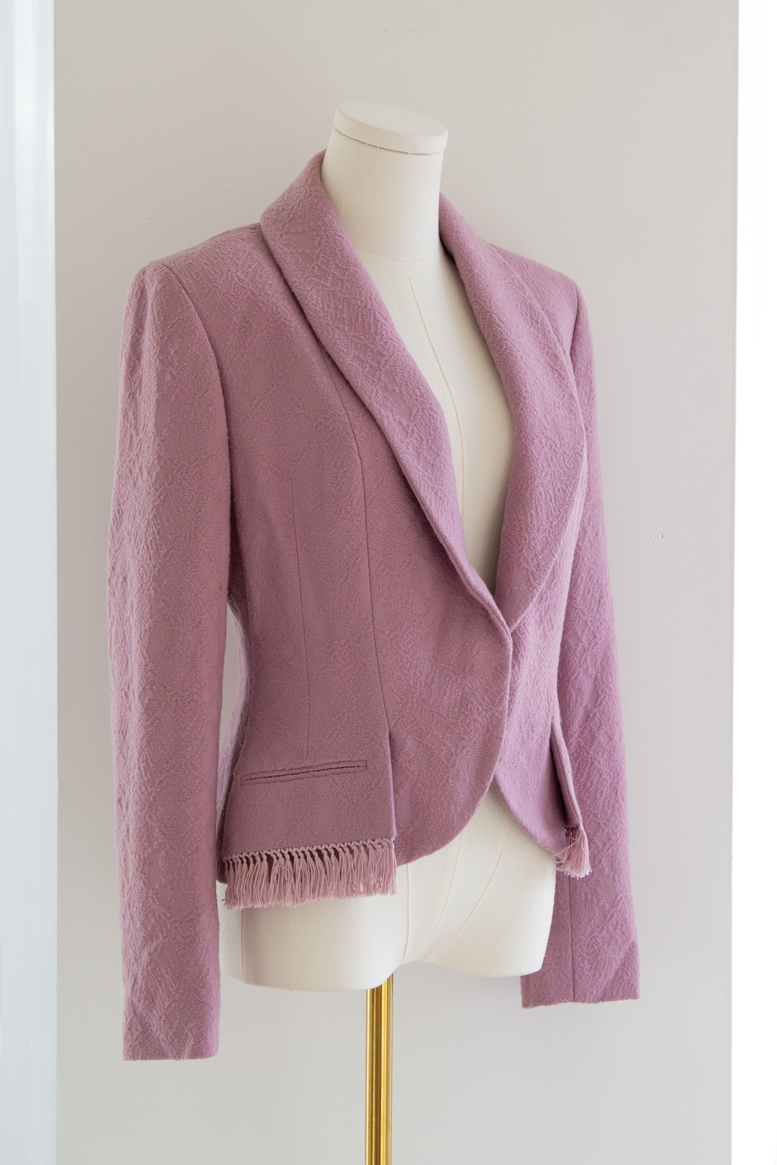 Christian Dior by John Galliano F/W 1999 Mauve Fringe Jacket