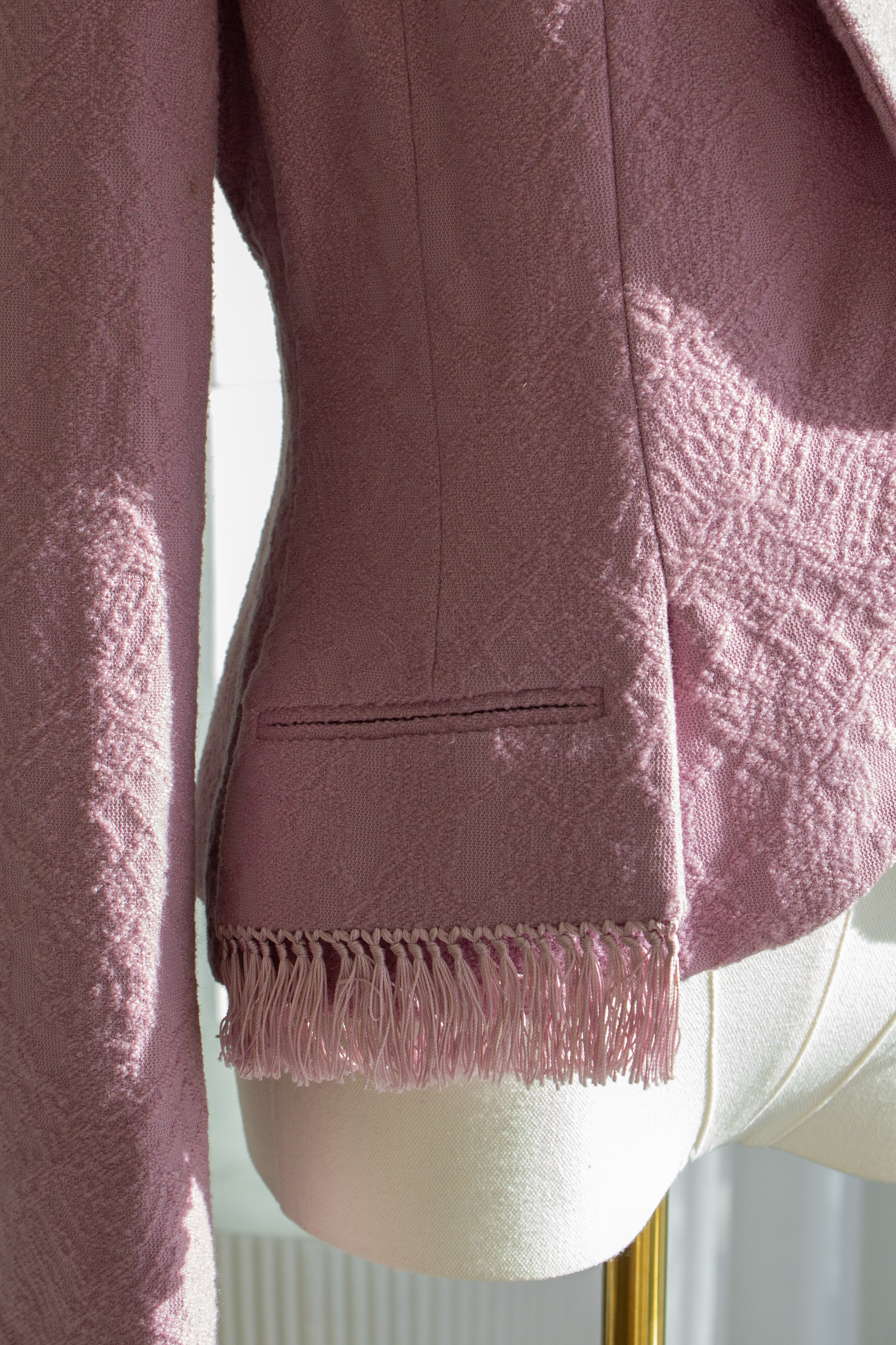 Christian Dior by John Galliano F/W 1999 Mauve Fringe Jacket