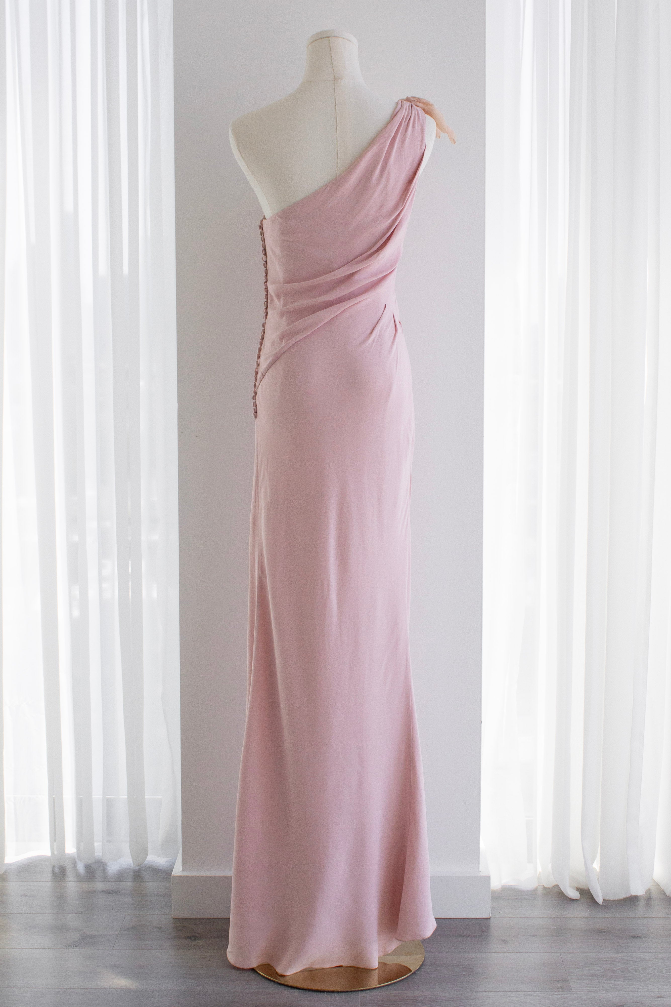 Christian Dior by John Galliano S/S 2008 Pink Petal Organza Draped Gown