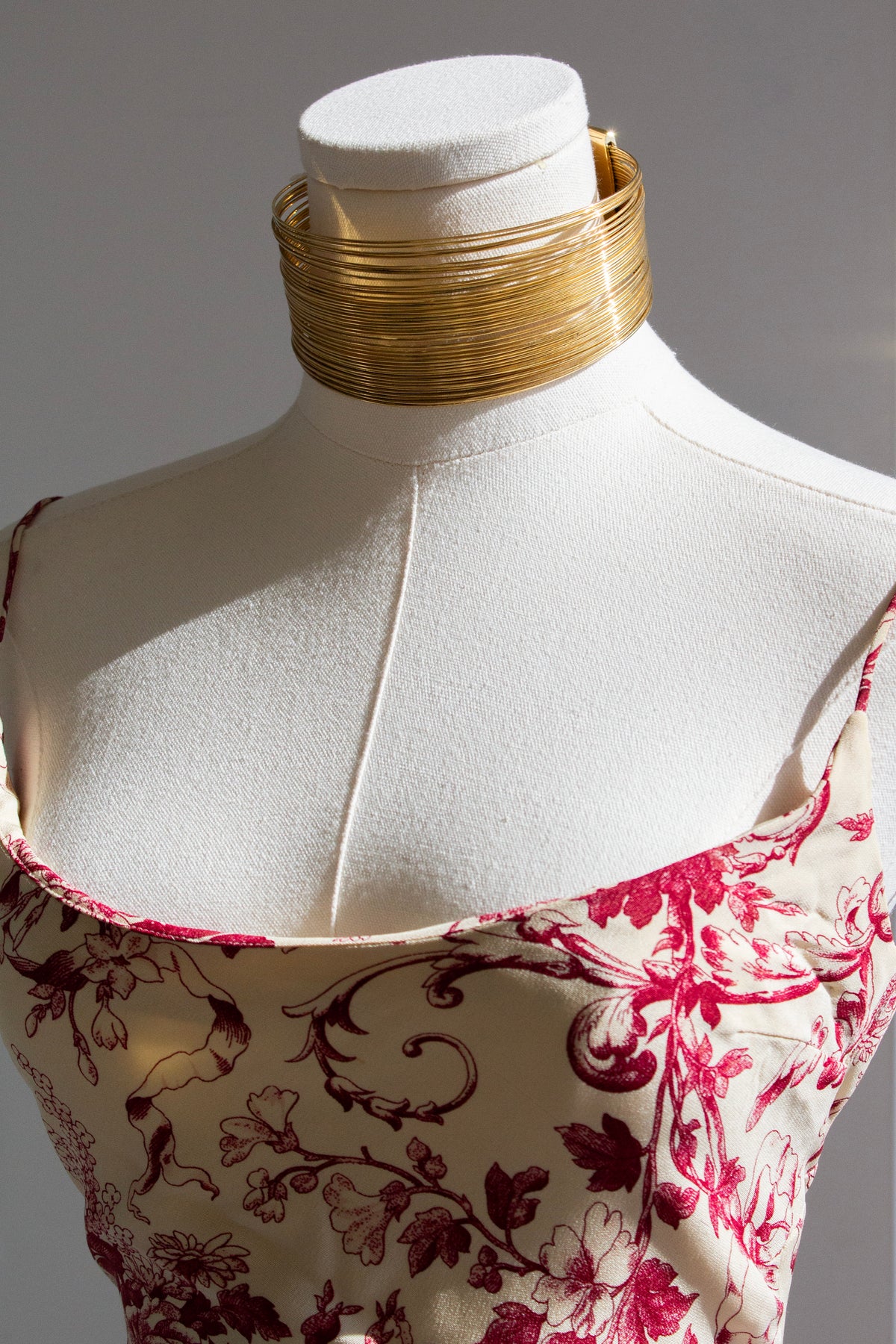 Christian Dior by John Galliano 1999 J'Adore Gold Wire Choker Necklace