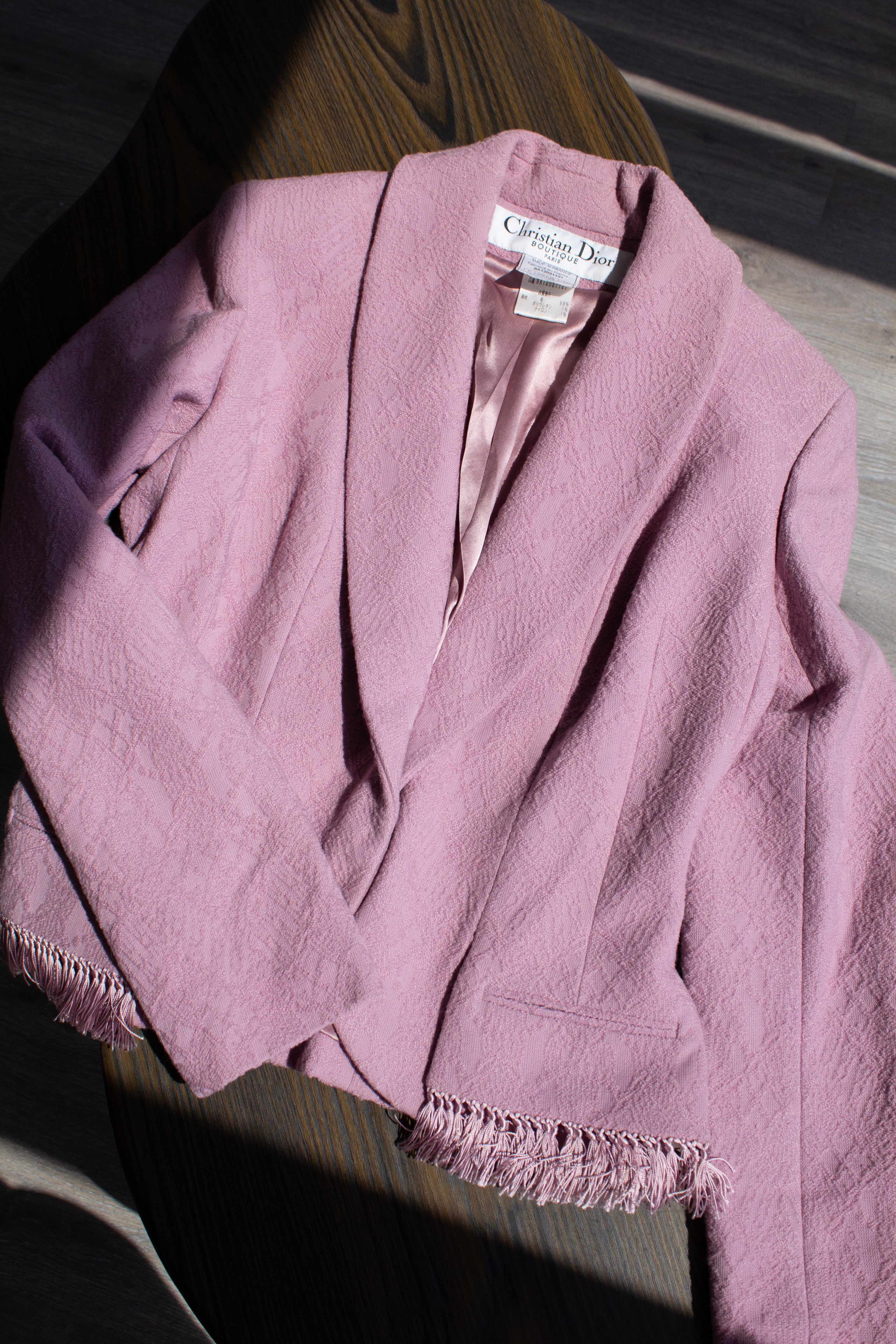 Christian Dior by John Galliano F/W 1999 Mauve Fringe Jacket