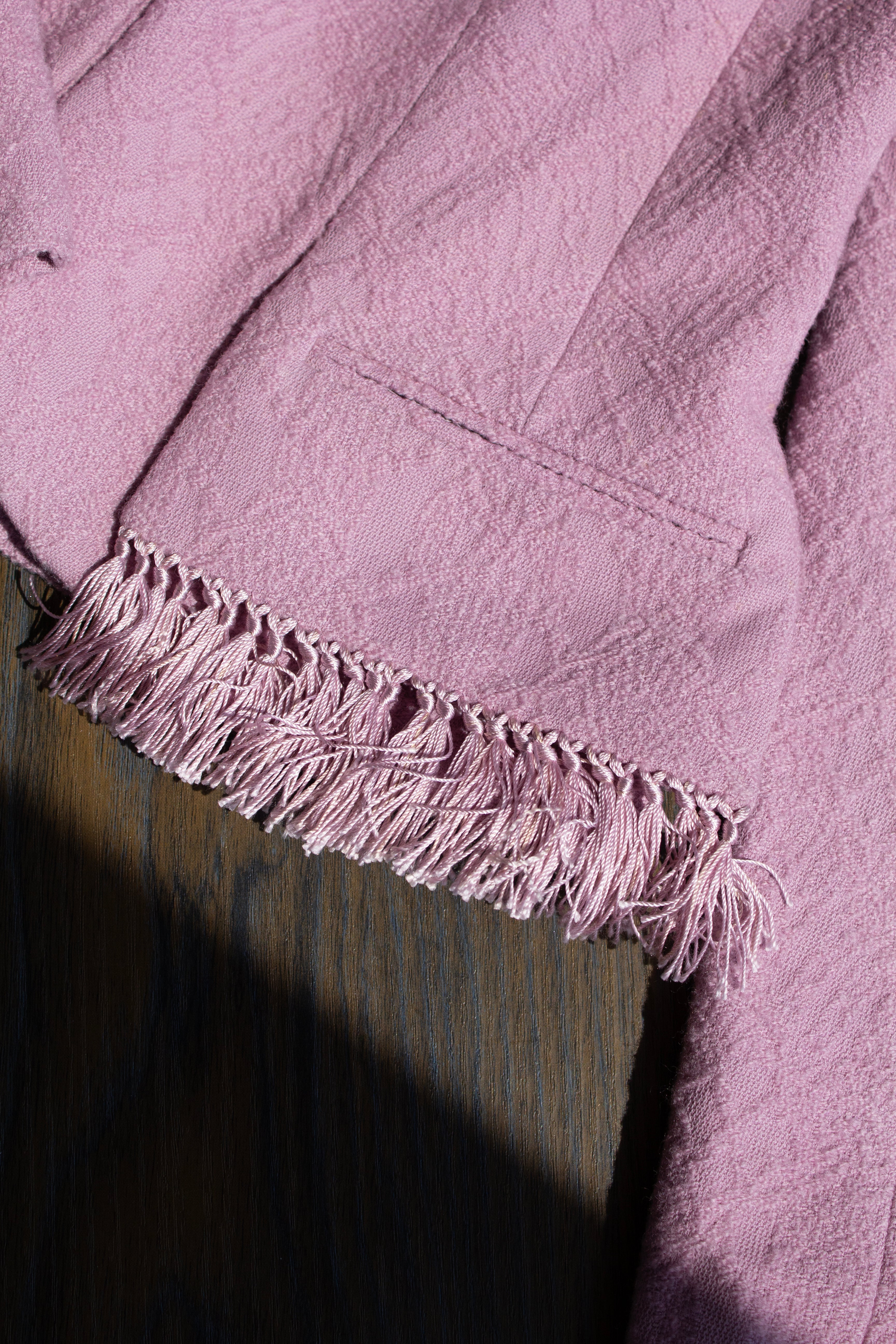 Christian Dior by John Galliano F/W 1999 Mauve Fringe Jacket