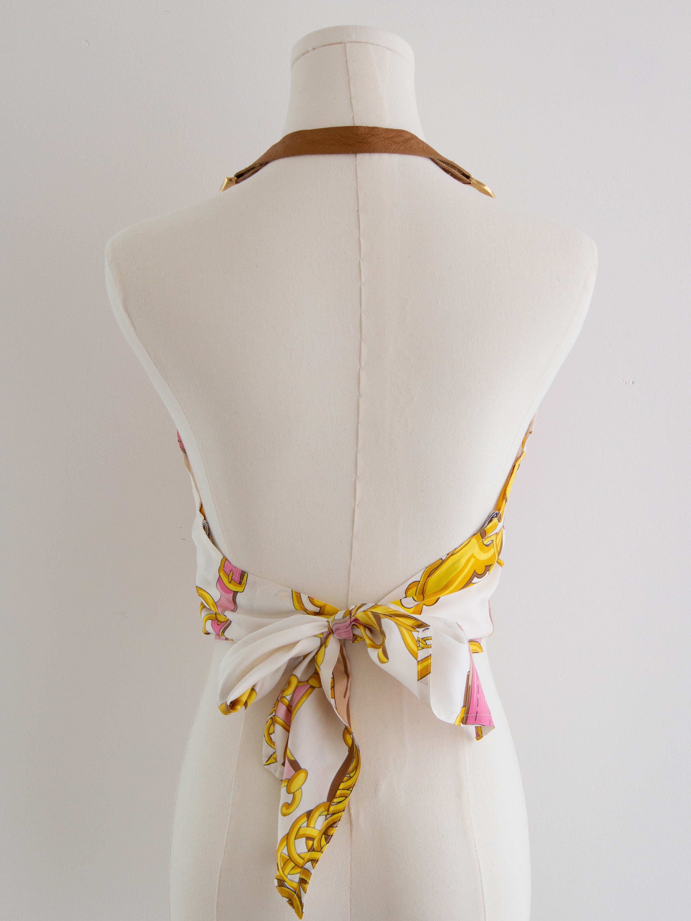 Christian Dior By John Galliano S/S 2000 Pink Silk Saddle Top