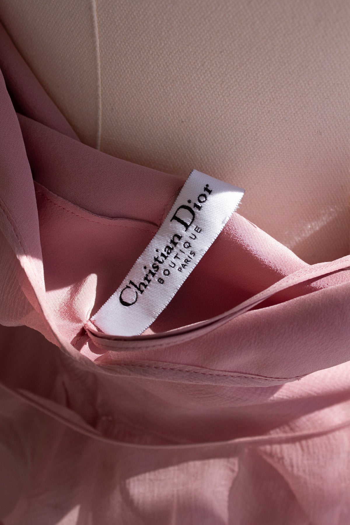 Christian Dior by John Galliano S/S 2003 Dusty Pink Ruffle Midaxi Dress