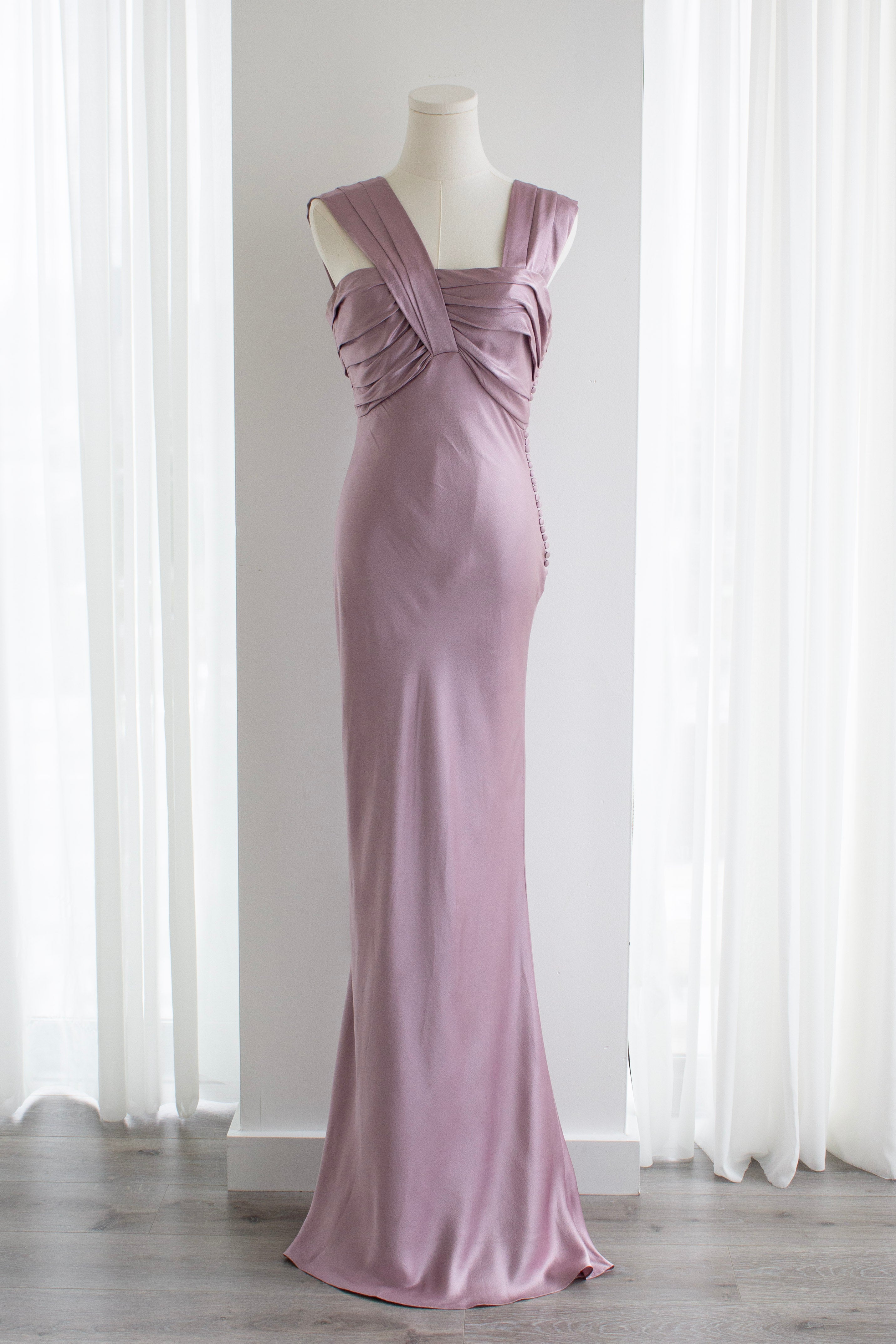 Christian Dior by John Galliano Spring 2008 Lilac Draped Silk Gown