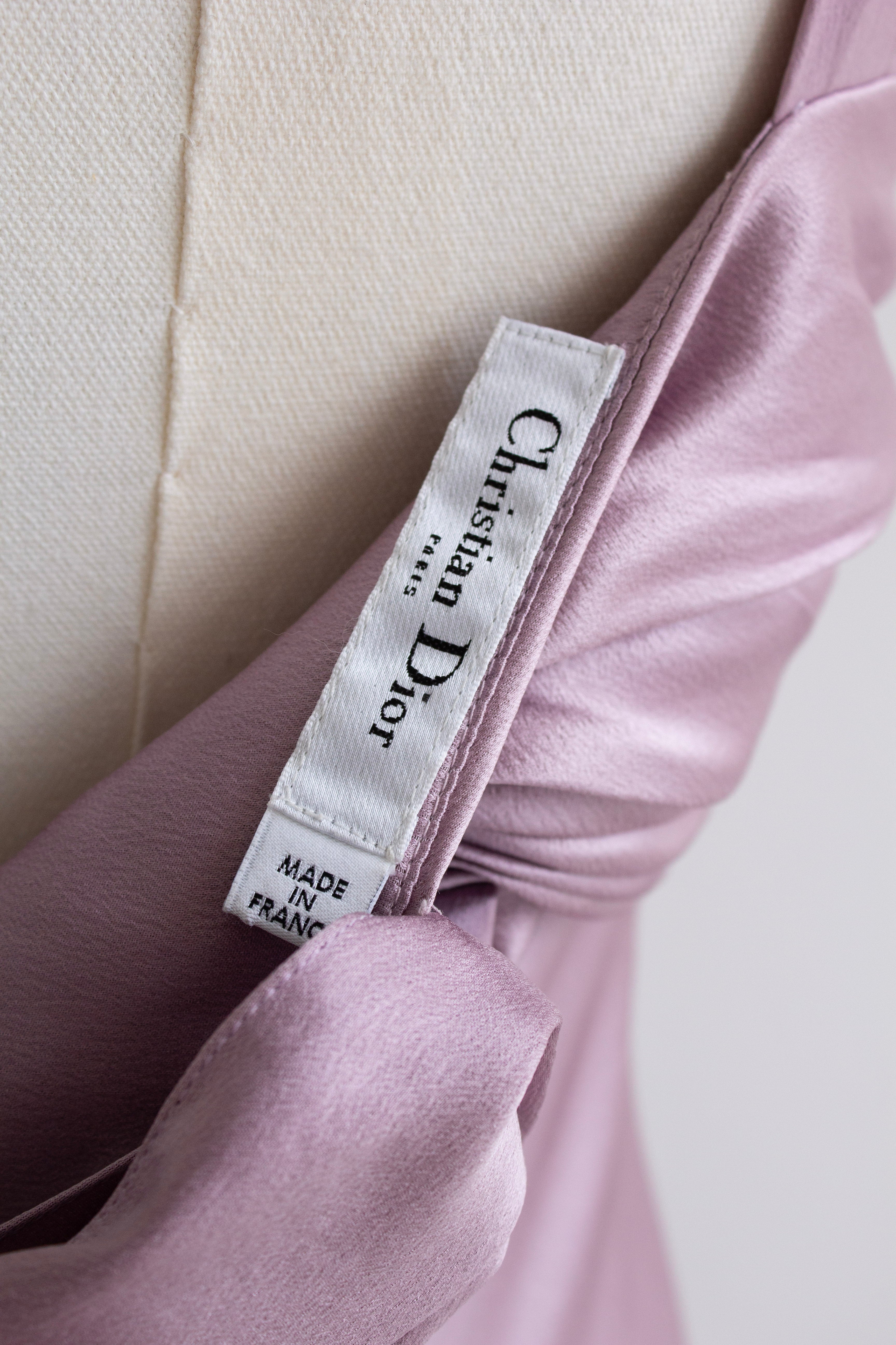 Christian Dior by John Galliano Spring 2008 Lilac Draped Silk Gown