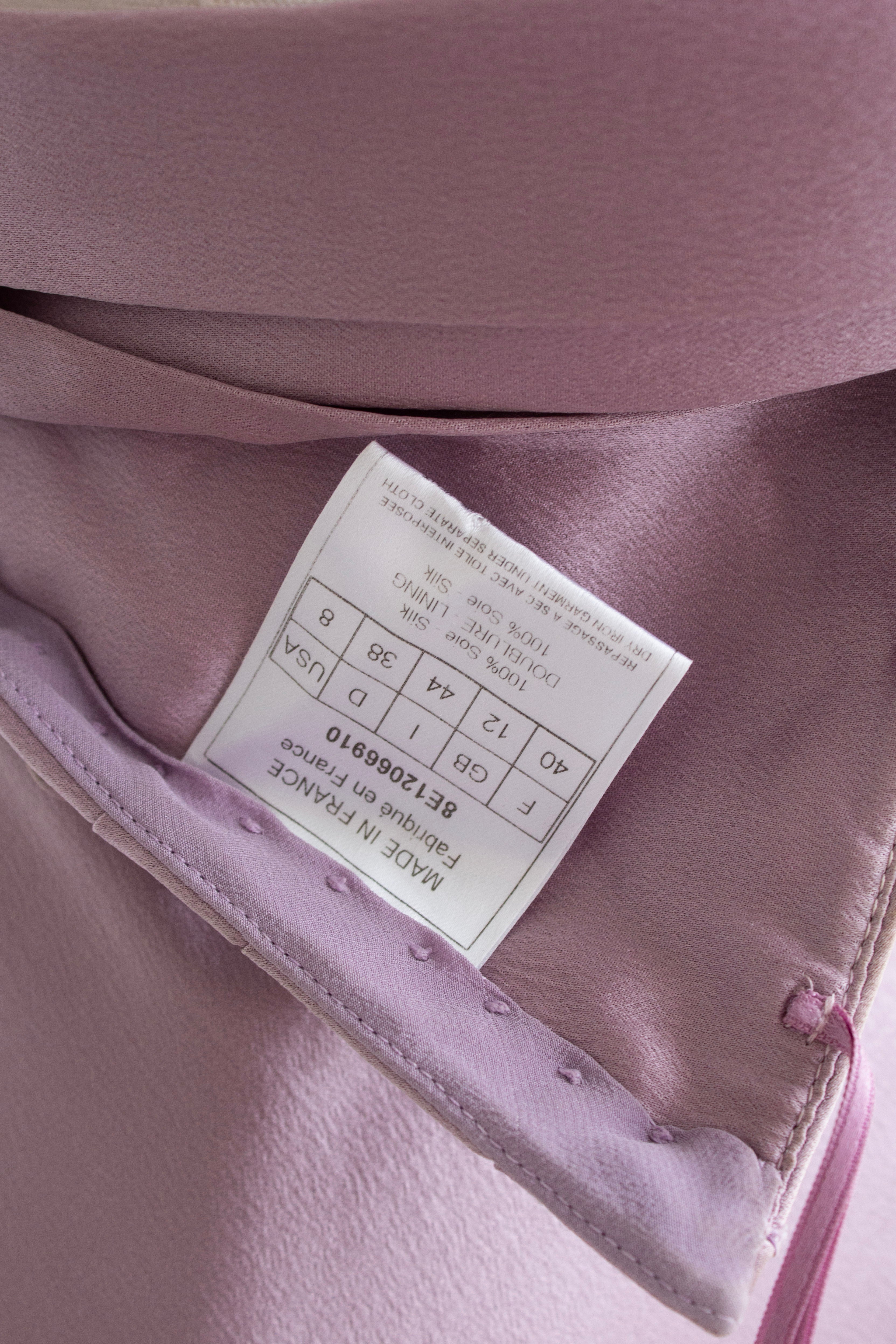 Christian Dior by John Galliano Spring 2008 Lilac Draped Silk Gown
