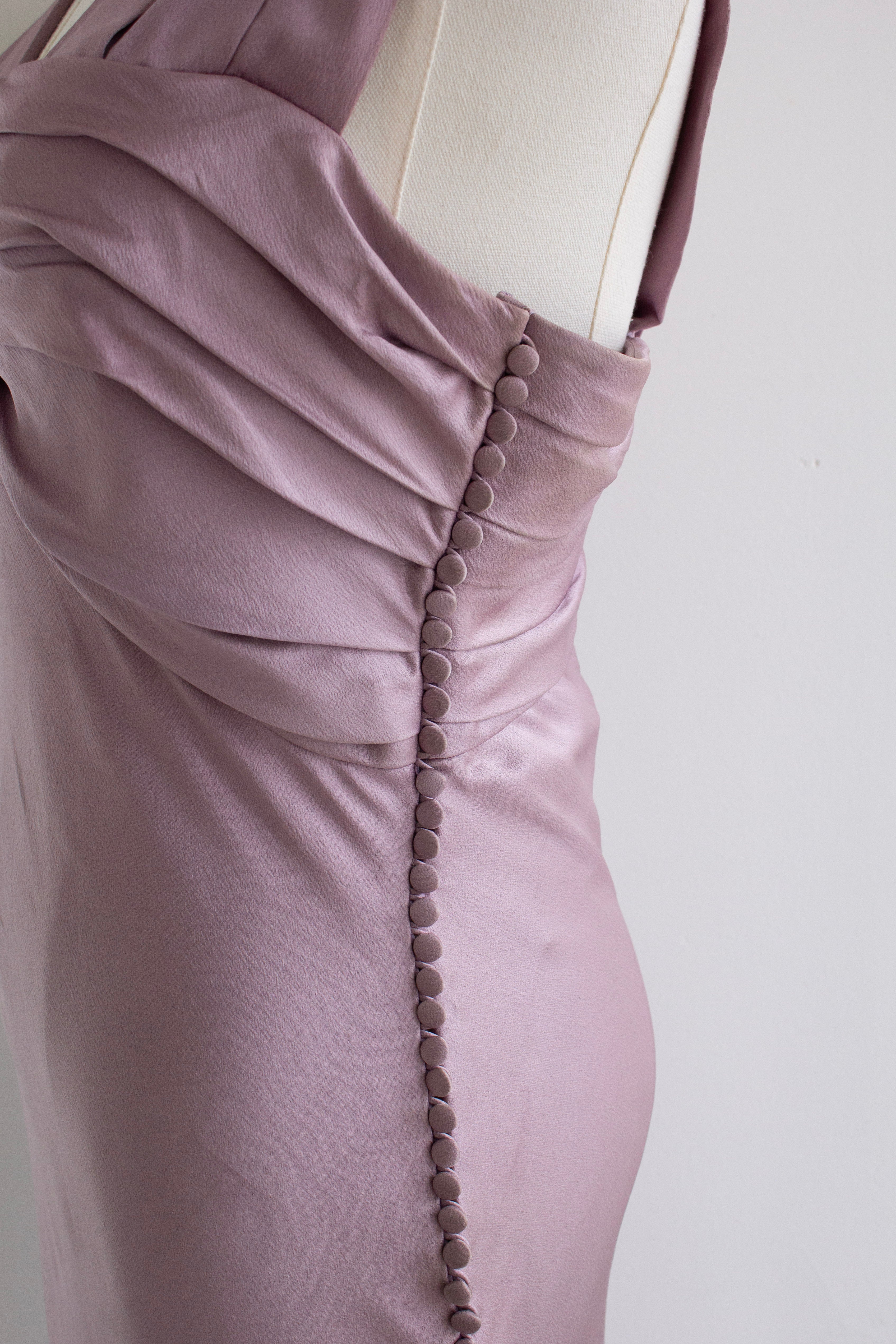 Christian Dior by John Galliano Spring 2008 Lilac Draped Silk Gown