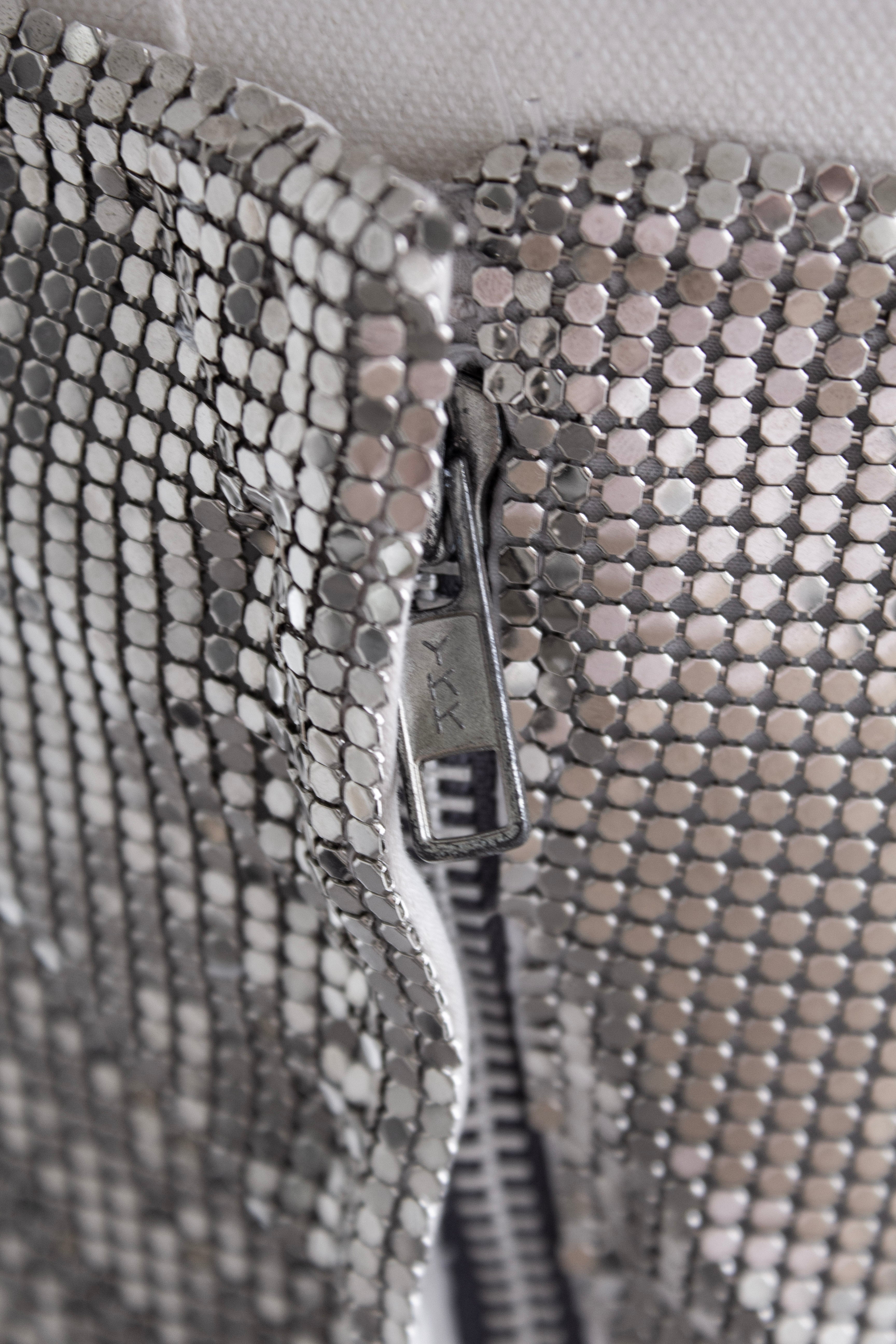 Gianni Versace Couture F/W 1998 Silver Oroton Chainmail Corset