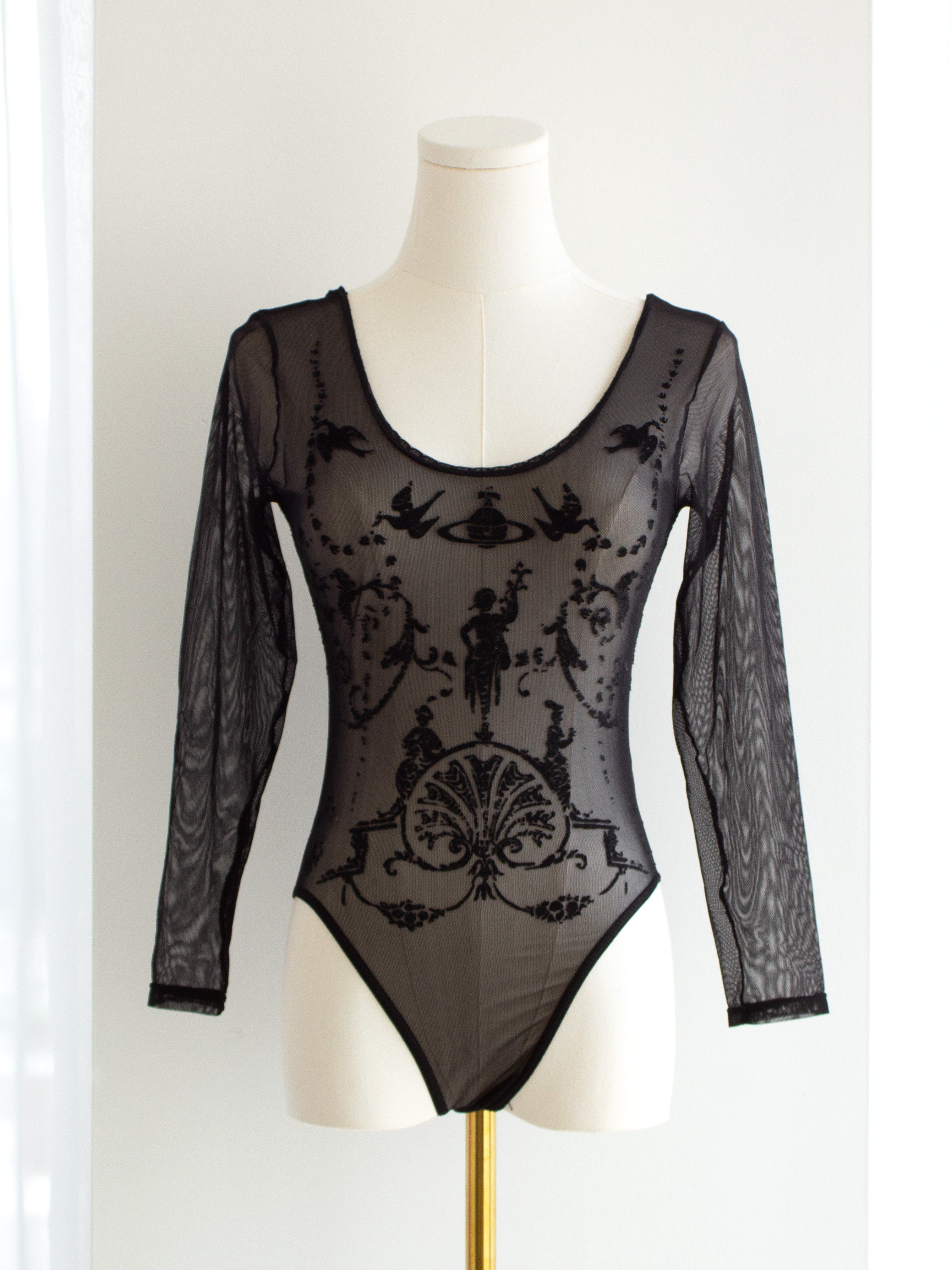 Vivienne Westwood x Sock Shop 1992 Boulle Sheer Mesh Bodysuit